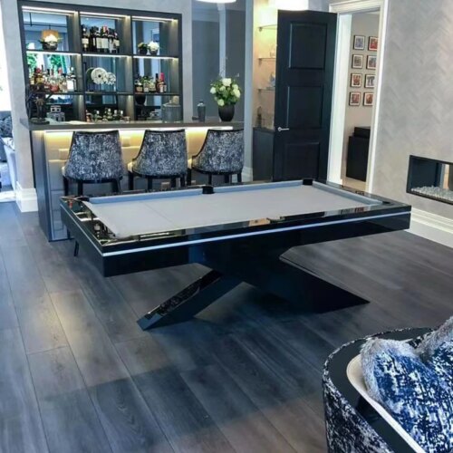 2022 new designs high-end modern style luxury snooker billiard tables 9ft 8ft 7ft size solid wood and slate pool table for sale - Image 2