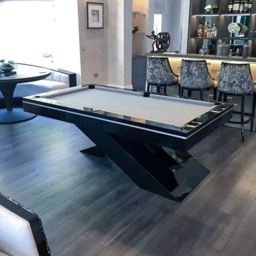 2022 new designs high-end modern style luxury snooker billiard tables 9ft 8ft 7ft size solid wood and slate pool table for sale - Image 3