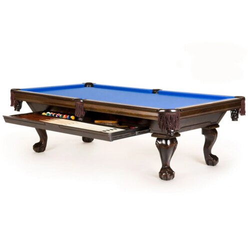 2024 7ft Factory Wholesale Dining Game 8 Ball 9 Ball Solid Wood Slate Bed Antique Styles Classic Carving Billiards Pool Table - Image 3