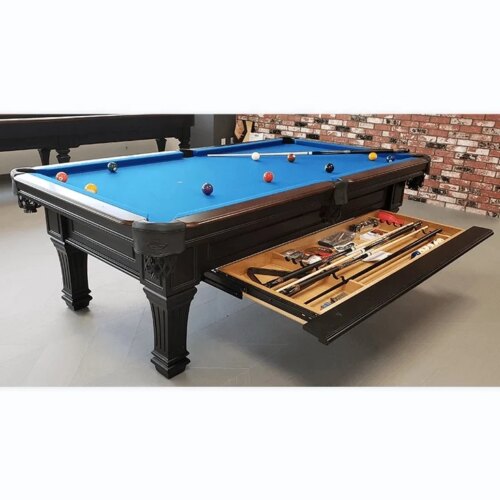 2024 7ft Factory Wholesale Dining Game 8 Ball 9 Ball Solid Wood Slate Bed Antique Styles Classic Carving Billiards Pool Table - Image 4