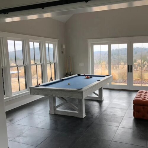 2024 Best Selling Game Room Contemporary Style Custom Outdoor Design Wood Frame Stone Slate Luxury Modern Pool Table Billiard - Image 4