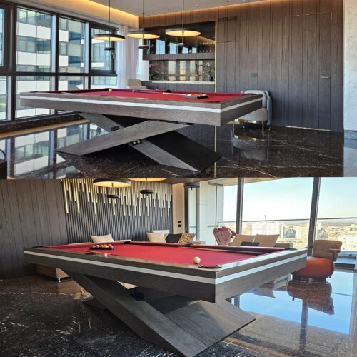 2024 Best Selling factory Modern pool billiard tables size 8ft 9ft 7ft natural slate solid wood high speed felt - Image 3