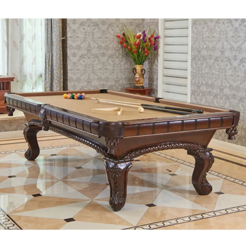 2024 Classic Antique Styles Indoor Game Play High Quality Full Size Carving Billiards Slate Solid Wood Custom Carved Pool Table - Image 2