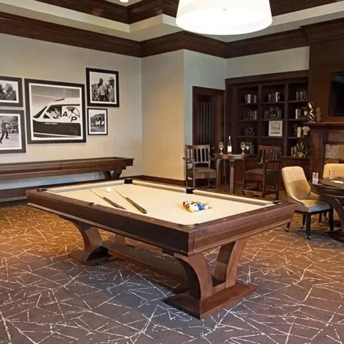 2024 Classic Indoor Sport Factory Sale Solid Wooden Special Shape Legs Custom Furniture Modern Style Luxury Pool Table 7/8/9 Ft - Image 2