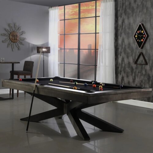 2024 Classic Indoor Sport Factory Sale Solid Wooden Special Shape Legs Custom Furniture Modern Style Luxury Pool Table 7/8/9 Ft - Image 6