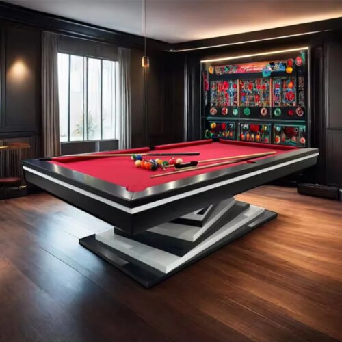 2024 Custom Modern design American style billiard table7ft 8ft 9ft slate pool table with dining top - Image 4