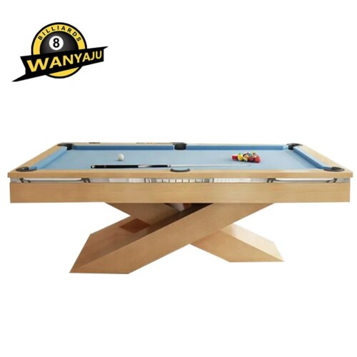 2024 Factory Wholesale Commercial Use Good Quality Solid Wood Slate Modern American Luxury Styles Dining Pool Table Billiards - Image 3