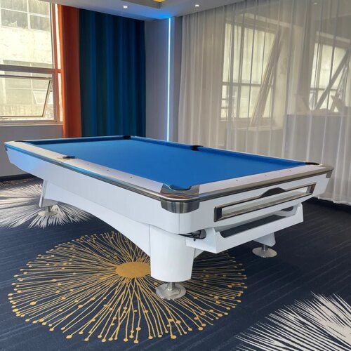 2024 Factory direct selling 9 ball billiard pool table with solid wood natural slate high speed table cloth - Image 6