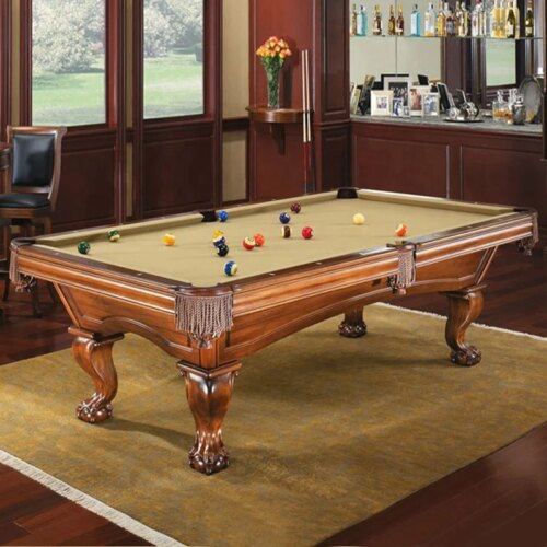 2024 Game Room Furniture Home Living Custom Carving Legs Billiard Table Solid Wood Slate Bed Mesa 8 Feet Carved Pool Table Sale - Image 4