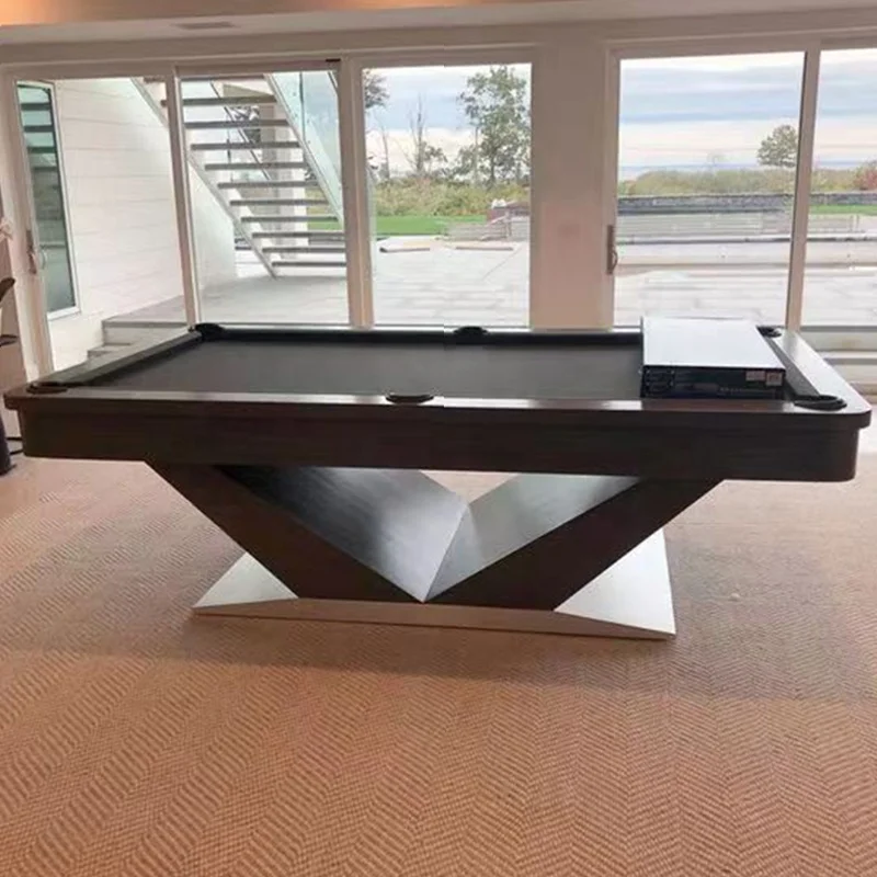 2024 Hot Selling Snooker & Billiard Tables Solid Wood Black Slate 7ft 8ft 9ft Game Sport Modern American Style Luxury Pool Table - Image 2