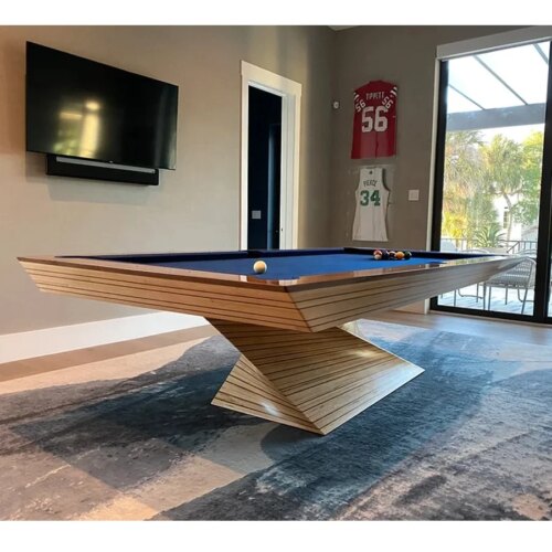 2024 New Custom Designs Indoor Outdoor Family Games Sports Slate 7ft 8ft 9ft High Quality Solid Wood Billiards Pool Table Sale - Image 2