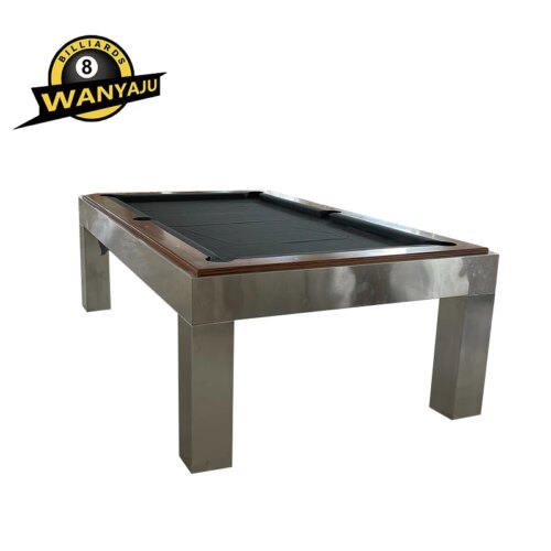 2024 Popular Custom Design Luxury stainless steel 7ft/8ft/9ft Billiards Outdoor Pool Billiard Table  with dining top - Image 4