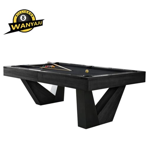 2024 modern luxury customized  pool billiard solid wood table with natural slate  slab and high speed table cloth - Image 5