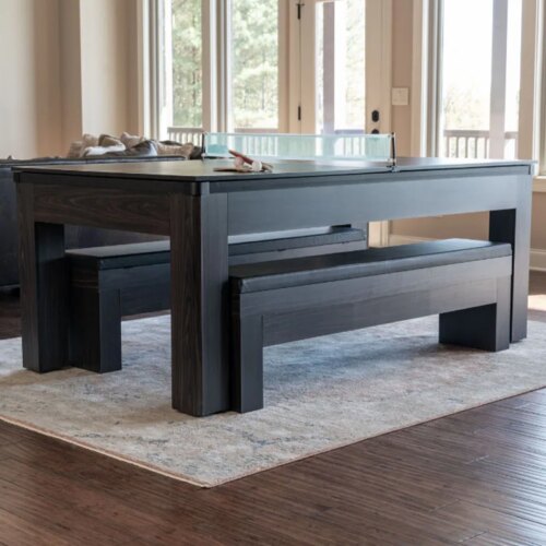 3 in 1 Pool&Billiard Table with Dining Top Table Tennis Entertainment - Image 3