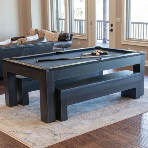 3 in 1 Pool&Billiard Table with Dining Top Table Tennis Entertainment - Image 6