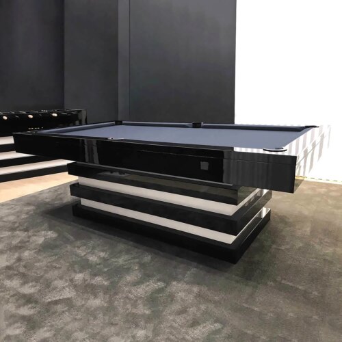 Billiards Factory Wholesale Indoor High Quality Solid Wood Slate Bed Custom Size Modern Design Luxury Glass Pool Table For Sale - Image 4
