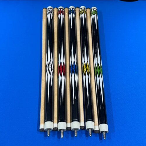 Cheap Maple Pool Cue with 13mm cue tip Stainless Steel Tip Colorful for Sale - Image 4