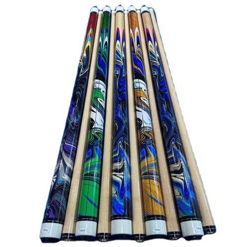 Cheap Maple Pool Cue with 13mm cue tip Stainless Steel Tip Colorful for Sale