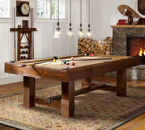Cheap Price Solid Wood Slate Bed Vintage Pool Billiards Table - Image 3