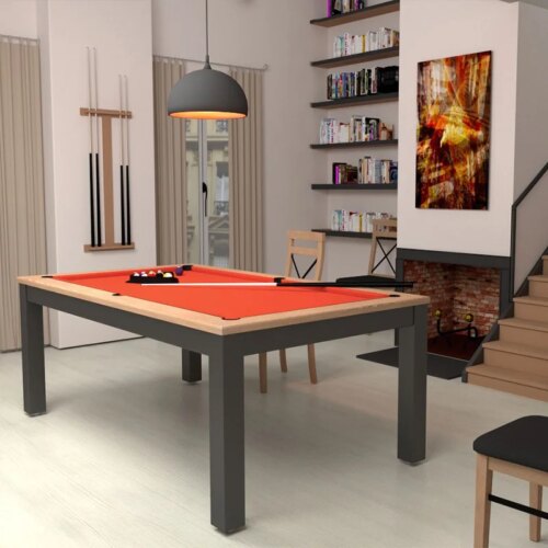 Dining top billiard pool table 7ft/8ft/9ft with natural slates modern classic home use pool table for sale - Image 3