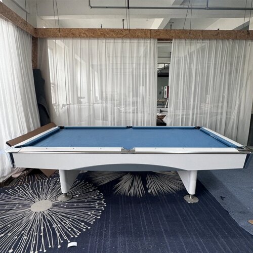 Factory Price solid oak wood Ball return system 9ft Pool table with natural slates slabs - Image 3