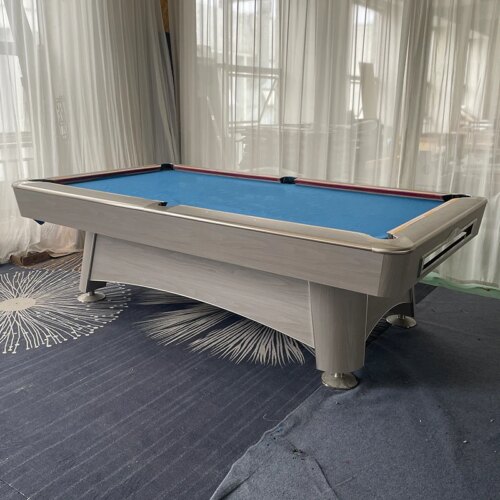 Factory Price solid oak wood Ball return system 9ft Pool table with natural slates slabs - Image 4