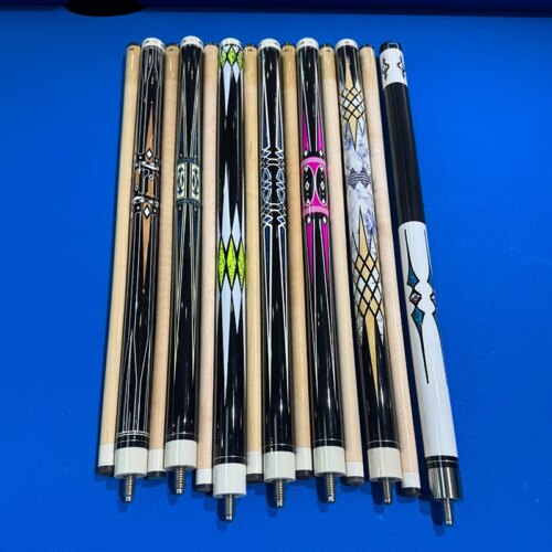 Factory wholesale selling wood billiard diamond pool cue sticks 11mm 13mm leather head 1/2 jointed billiard cue - Image 2