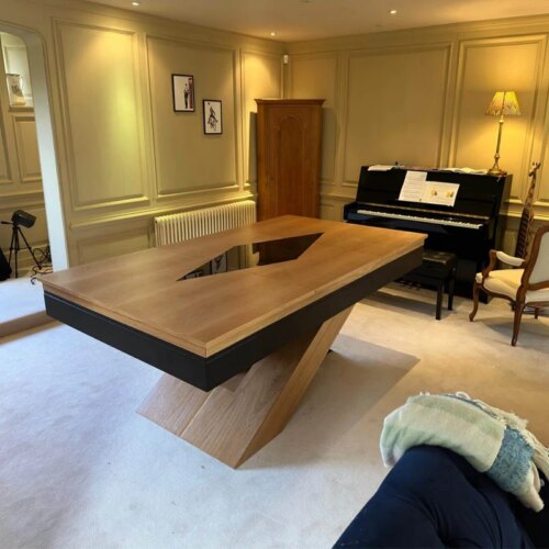 Modern Luxury Table Pocket Material And Stainless Steel Material Oak  Billiard Pool Table - Image 3