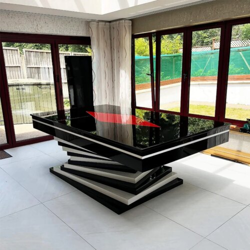 Modern style High grade professional Billiard table 8ft 7ft Solid wood luxury pool table with dining top - Image 5