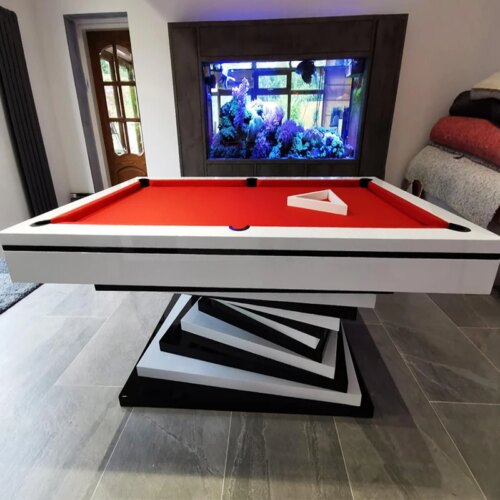 Modern style High grade professional Billiard table 8ft 7ft Solid wood luxury pool table with dining top - Image 3