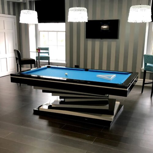 Modern style High grade professional Billiard table 8ft 7ft Solid wood luxury pool table with dining top - Image 4