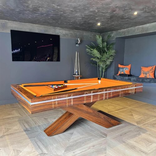 Modern style High grade top professional Billiard table 8ft 7ft Solid wood luxury pool table with dining top - Image 2