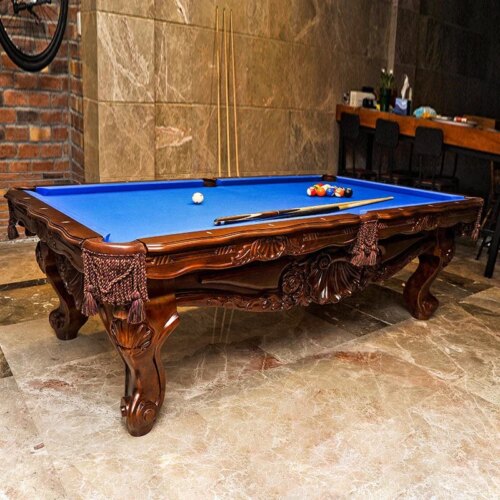 Most Popular Professional Custom Antique Carved Wood Billiards 7ft 8ft 9ft High Quality Retro Country Pool Table For Sale - Image 2