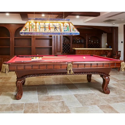 Most Popular Professional Custom Antique Carved Wood Billiards 7ft 8ft 9ft High Quality Retro Country Pool Table For Sale - Image 5
