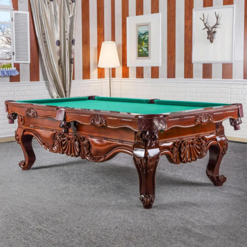 Most Popular Professional Custom Antique Carved Wood Billiards 7ft 8ft 9ft High Quality Retro Country Pool Table For Sale - Image 3