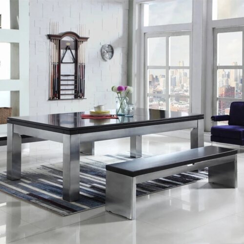 New design high-end modern style  pool billiard dining top  tables 9ft 8ft 7ft size solid wood and slate pool table for sale - Image 3