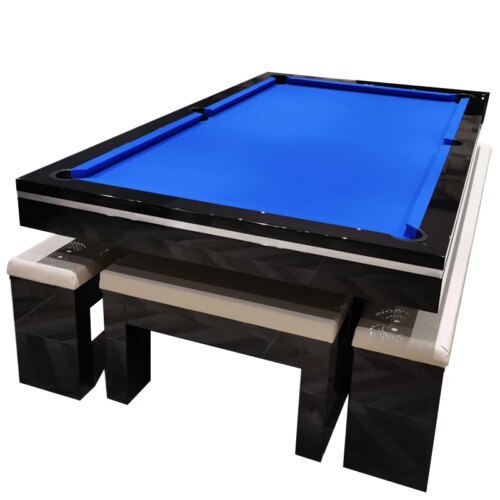 Professional pool tables modern luxury standard size marble 8ft 9ft billiard table with bench