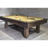 Rustic style solid wood slate vintage design pool billiards table on sale