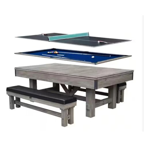 Stone Slate Professional 8FT 9FT Bliiards table with Dining Top Customized  Pool Table - Image 3
