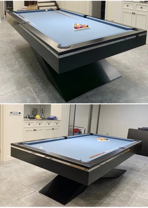 Wholesale Factory  high quality 7ft/8ft/9ft billiard tables dining billiard pool table with solid wood high speed felt - Image 3
