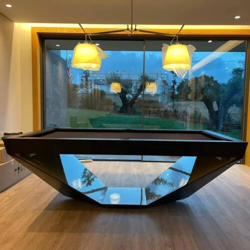 jiangxi wanyaju wood modern luxury pool billiard tables 9ft 8ft size solid wood and slate pool table for sale - Image 2